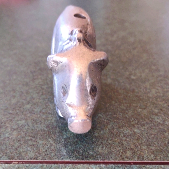 Charming Pewter Pig Figurine - Picture 2 of 8